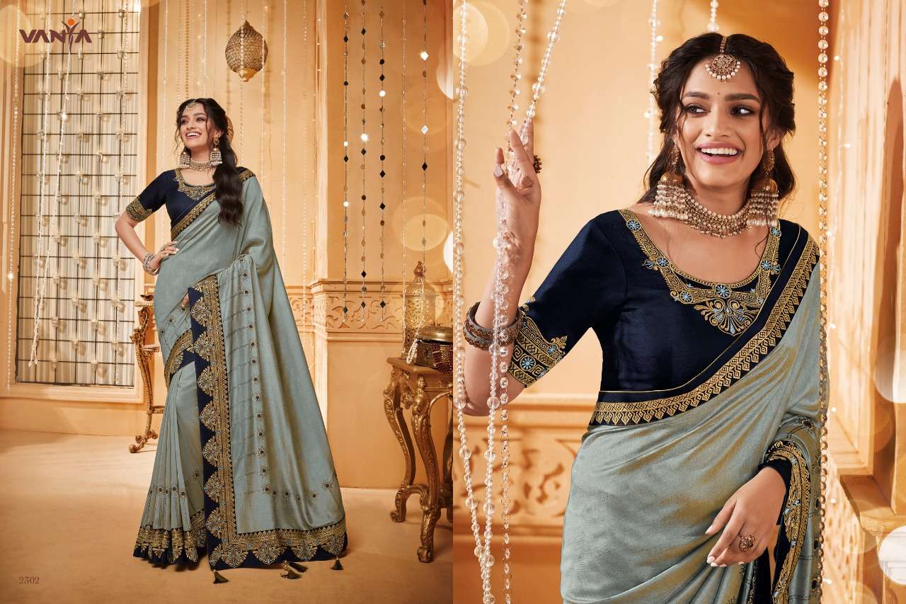 VANYA VOL-13 BY VANYA 2301 TO 2316 SERIES INDIAN TRADITIONAL WEAR COLLECTION BEAUTIFUL STYLISH FANCY COLORFUL PARTY WEAR & OCCASIONAL WEAR FANCY SAREES AT WHOLESALE PRICE